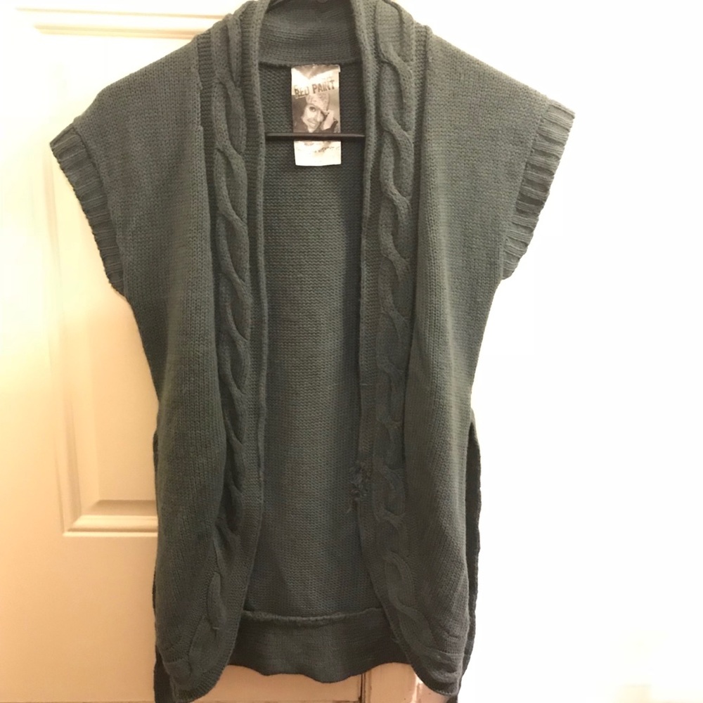 Gray wrap sweater